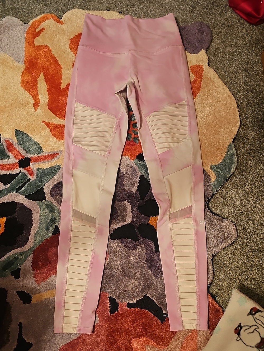 Alo High Waist Moto Tye Dye Leggings